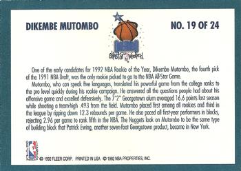 1992-93 Fleer - All-Stars #19 Dikembe Mutombo Back