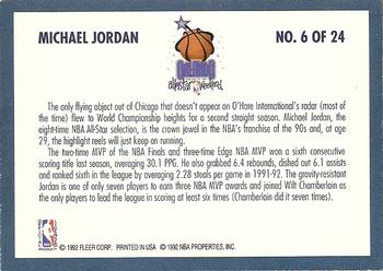 1992-93 Fleer - All-Stars #6 Michael Jordan Back