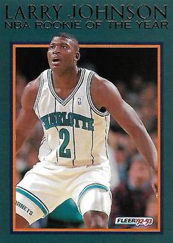 1992-93 Fleer - Larry Johnson NBA Rookie of the Year #14 Larry Johnson Front