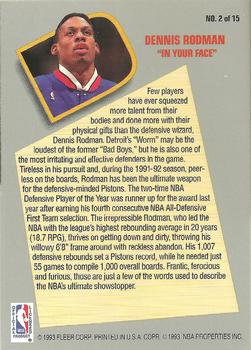1992-93 Fleer - Total D #2 Dennis Rodman Back