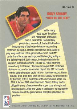 1992-93 Fleer - Total D #15 Rony Seikaly Back