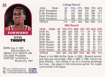 1992-93 Hoops #88 Otis Thorpe Back
