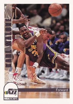 1992-93 Hoops #227 Karl Malone Front