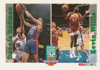 1992-93 Hoops #325 Dennis Rodman / Kevin Willis Front