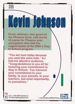 1992-93 Hoops #335 Kevin Johnson Back