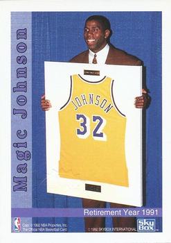 1992-93 Hoops #NNO Magic Johnson Back