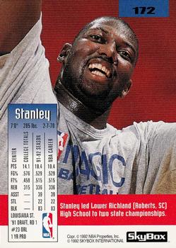 1992-93 SkyBox #172 Stanley Roberts Back