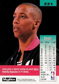 1992-93 SkyBox #221 Sean Elliott Back