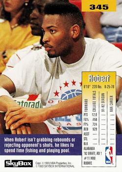 1992-93 SkyBox #345 Robert Horry Back