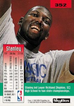 1992-93 SkyBox #352 Stanley Roberts Back