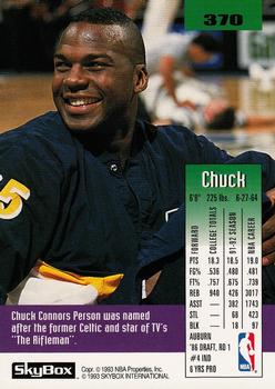 1992-93 SkyBox #370 Chuck Person Back