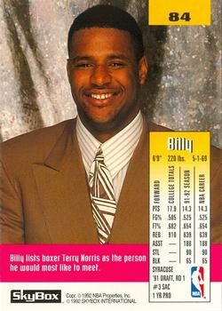 1992-93 SkyBox #84 Billy Owens Back