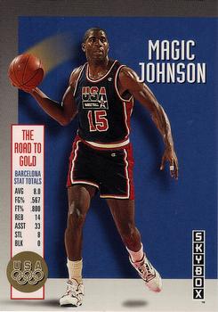 1992-93 SkyBox - Olympic Team #USA12 Magic Johnson Front