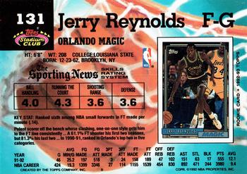 1992-93 Stadium Club #131 Jerry Reynolds Back