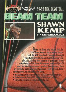 1992-93 Stadium Club - Beam Team #3 Shawn Kemp Back