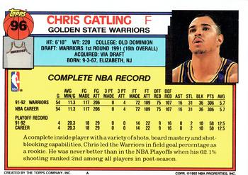 1992-93 Topps #96 Chris Gatling Back