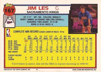 1992-93 Topps #167 Jim Les Back