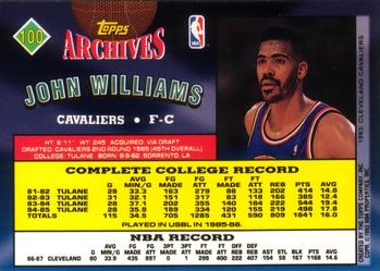 1992-93 Topps Archives #100 John Williams Back