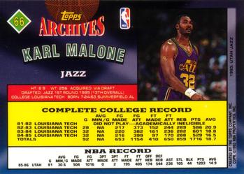 1992-93 Topps Archives #66 Karl Malone Back