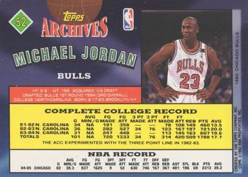 1992-93 Topps Archives #52 Michael Jordan Back
