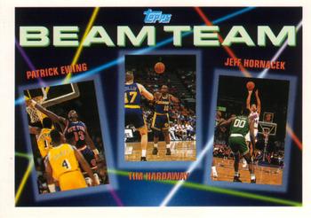 1992-93 Topps - Beam Team #2 Patrick Ewing / Tim Hardaway / Jeff Hornacek Front
