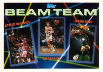 1992-93 Topps - Beam Team #5 Hakeem Olajuwon / Mark Price / Shawn Kemp Front