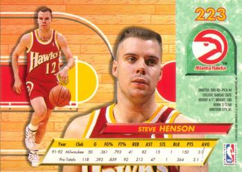 1992-93 Ultra #223 Steve Henson Back