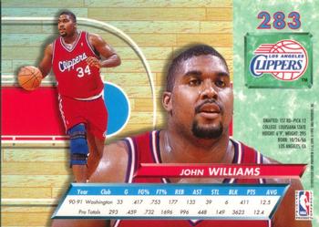 1992-93 Ultra #283 John Williams Back