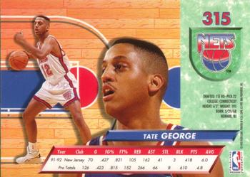 1992-93 Ultra #315 Tate George Back