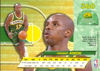 1992-93 Ultra #360 Vincent Askew Back