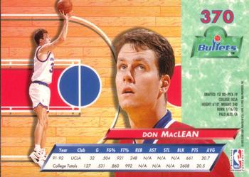 1992-93 Ultra #370 Don MacLean Back