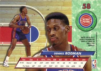 1992-93 Ultra #58 Dennis Rodman Back