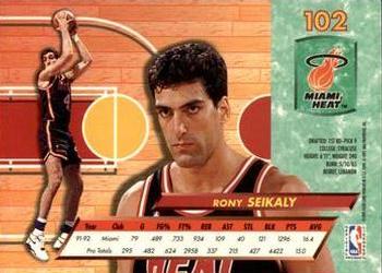 1992-93 Ultra #102 Rony Seikaly Back