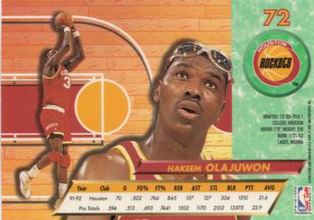 1992-93 Ultra #72 Hakeem Olajuwon Back