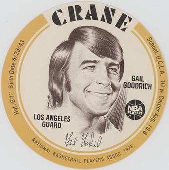 1976-77 Crane Potato Chips Discs #NNO Gail Goodrich Front