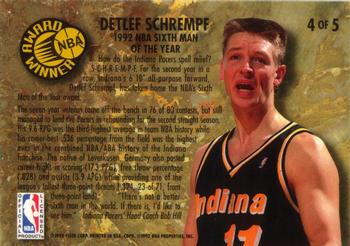 1992-93 Ultra - NBA Award Winners #4 Detlef Schrempf Back