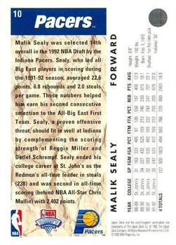 1992-93 Upper Deck #10 Malik Sealy Back