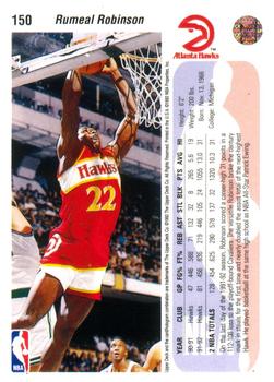 1992-93 Upper Deck #150 Rumeal Robinson Back