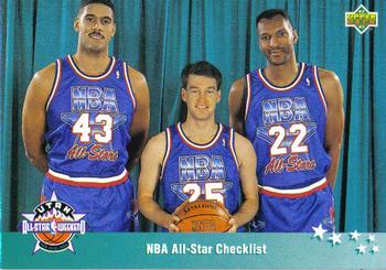 1992-93 Upper Deck #421 NBA All-Star Checklist Front