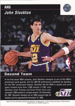 1992-93 Upper Deck - All-NBA Team #AN6 John Stockton Back
