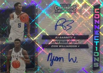 2019 Panini Contenders Draft Picks - Collegiate Connections Diamond Signatures #3 RJ Barrett / Zion Williamson Front