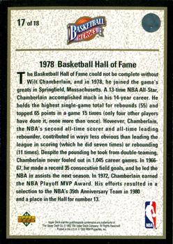 1992-93 Upper Deck - Basketball Heroes: Wilt Chamberlain #17 Wilt Chamberlain Back