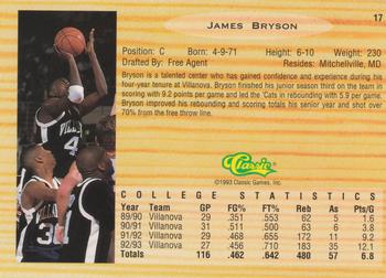 1993 Classic Draft Picks #17 James Bryson Back