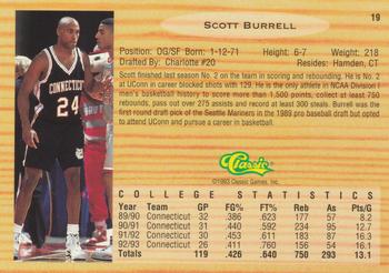 1993 Classic Draft Picks #19 Scott Burrell Back