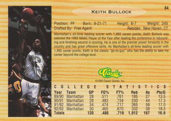1993 Classic Draft Picks #84 Keith Bullock Back