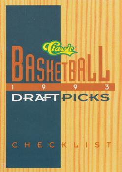 1993 Classic Draft Picks #110 Checklist 2: 56-110 Back