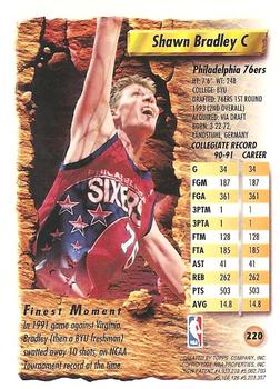 1993-94 Finest - Refractors #220 Shawn Bradley Back