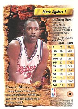 1993-94 Finest - Refractors #40 Mark Aguirre Back
