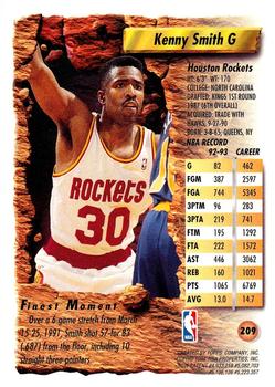 1993-94 Finest - Refractors #209 Kenny Smith Back