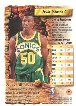 1993-94 Finest - Refractors #71 Ervin Johnson Back